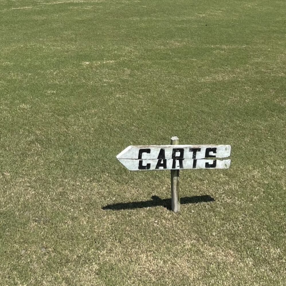 golf cart sign at Myrtle Beach area golf course